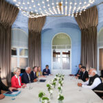 जी-7 शिखर सम्मेलन के प्रधानमंत्री MODI की यूरोपीय परिषद के अध्यक्ष तथा यूरोपीय आयोग की अध्यक्ष के साथ बैठक