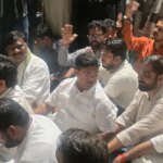 नई दिल्ली में कांग्रेस नेताओं एवं छात्रों की गिरफ्तारी के विरोध में रायपुर में देर रात तक धरना जारी, दुर्ग (ग्रामीण) जिलाध्यक्ष राकेश ठाकुर कांग्रेसजनों के साथ रहे शामिल