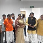 भाजपा प्रदेश अध्यक्ष किरण सिंह देव से मिलने मेदांता अस्पताल पहुंचे सांसद विजय बघेल