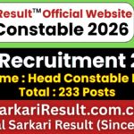 SSB Head Constable Non-GD PET / PST Exam Date 2026