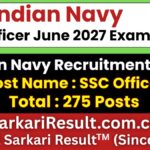 Indian Navy SSC Officer June 2027 Online Form