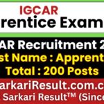 IGCAR Trade Apprentice Recruitment 2026