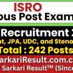 ISRO Recruitment 2026 Assistant, JPA, UDC, and Stenographer 242 Posts