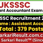 UKSSSC Assistant Accountant Recruitment 2026