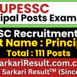UPESSC Principal Recruitment 2026 | Apply Online