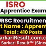 ISRO URSC Apprentice Recruitment 2026
