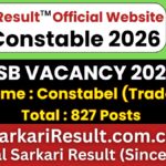 SSB Constable Tradesman PET / PST Exam Date 2026