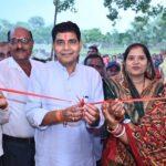 विश्रामपुर नकटी में गूंजे जस गीत, मंत्री टंकराम वर्मा ने