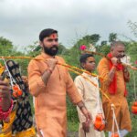 प्रणव शर्मा के नेतृत्व में नारायणपुर (घुघुवा-क) से देवबलौदा तक निकली विशाल भव्य कांवड़ यात्रा
