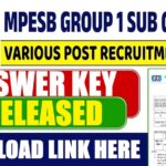 MPESB Group 1 Sub Group 2 Result 2026 Out