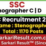SSC Stenographer Recruitment 2026 | Apply Online