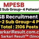MPESB Group-2 Sub Group-4 Patwari Recruitment 2026