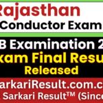 RSSB Conductor Final Result 2026 Out