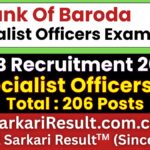 Bank of Baroda SO Recruitment 2026