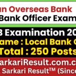 IOB Local Bank Officer LBO Recruitment 2026