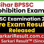 Bihar Police BPSSC SI Prohibition Pre Result 2026 Out
