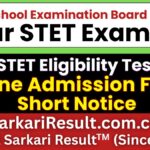 Bihar STET Online Form 2026