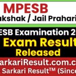 MPESB Van Rakshak / Jail Prahari Result 2026 Out