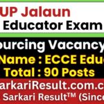 UP Jalaun ECCE Educator Recruitment 2026