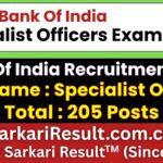 Bank of India BOI SO Recruitment 2026