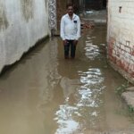 करसा में नाली सफाई नहीं होने से बजरंग चौक जलमग्न, मकानों पर मंडरा रहा खतरा