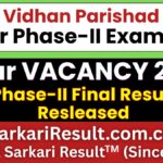 Bihar Vidhan Parishad Office Attendant Score Card 2026