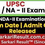 UPSC NDA II Admit Card 2026 Out