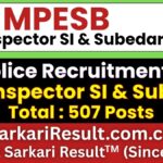MPESB MP Police Sub Inspector SI & Subedar Recruitment 2026