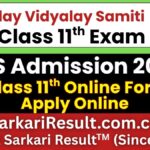 NVS Class 11th Admission Form 2027-28