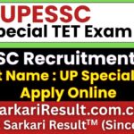 UP Special TET Online Form 2026