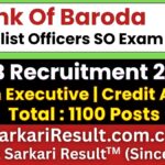 Bank of Baroda SO Recruitment 2026