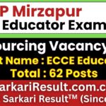 UP Mirzapur ECCE Educator Recruitment 2026