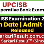 UPCISB UP Cooperative Bank Various Post Exam Date 2026
