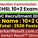 SSC CHSL 10+2 Recruitment 2026