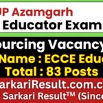 UP Azamgarh ECCE Educator Recruitment 2026
