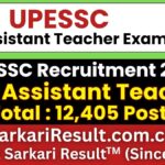 UPESSC PRT Assistant Teacher Recruitment 2026