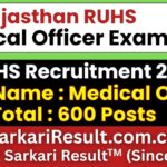 RUHS Medical Officer Recruitment 2026