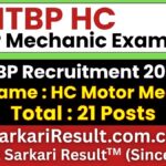 ITBP HC (Motor Mechanic) Recruitment 2026