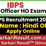 IBPS Hindi Officer Recruitment 2026