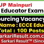UP Mainpuri ECCE Educator Recruitment 2026