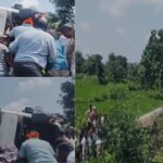 CG BREAKING: यात्रियों से भरी बस पलटी, एक यात्री की मौत,