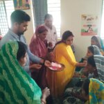 ग्राम पंचायत पांहदा झा के आंगनबाड़ी केंद्र में गोद भराई का कार्यक्रम ,,