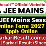 NTA JEE Mains Session I Online Form 2027