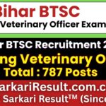 Bihar BTSC Touring Veterinary Officer Recruitment 2026