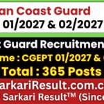 Indian Coast Guard CGEPT 01/2027 & 02/2027 Recruitment