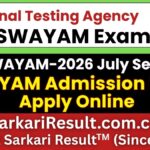 NTA SWAYAM Admission Form 2026