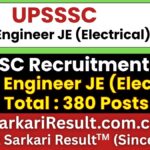 UPSSSC Junior Engineer JE (Electrical) Recruitment 2026