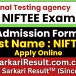 NTA NIFTEE 2027 Online Form