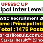 UPESSC UP Principal Inter Level Recruitment 2026