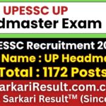 UPESSC UP Headmaster Recruitment 2026